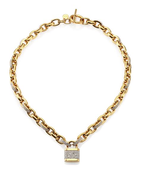 white gold necklace chain michael kors|Michael Kors necklace sale.